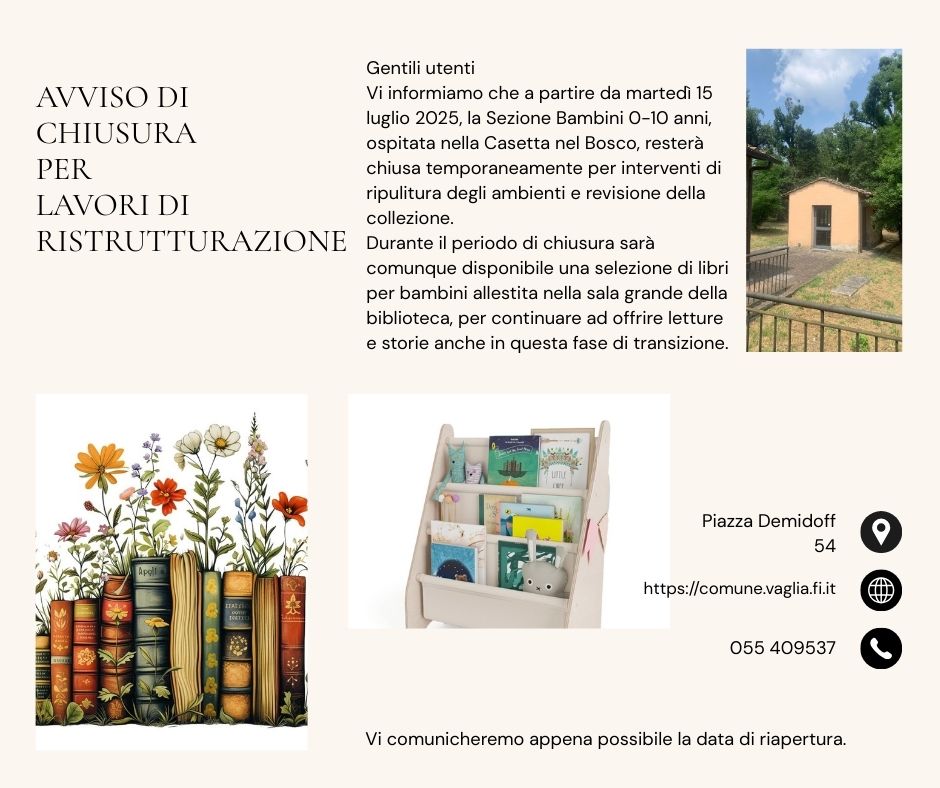 Chiusura temporanea Casetta dei Bambini